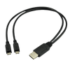 Dual Micro USB Splitter Charge Cable For the CF-80 Wireless System